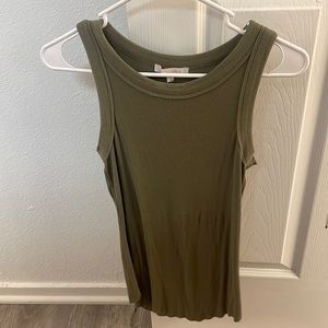 Sage green fitted tank top